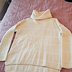 Oversized cowl neck sweater soft cream